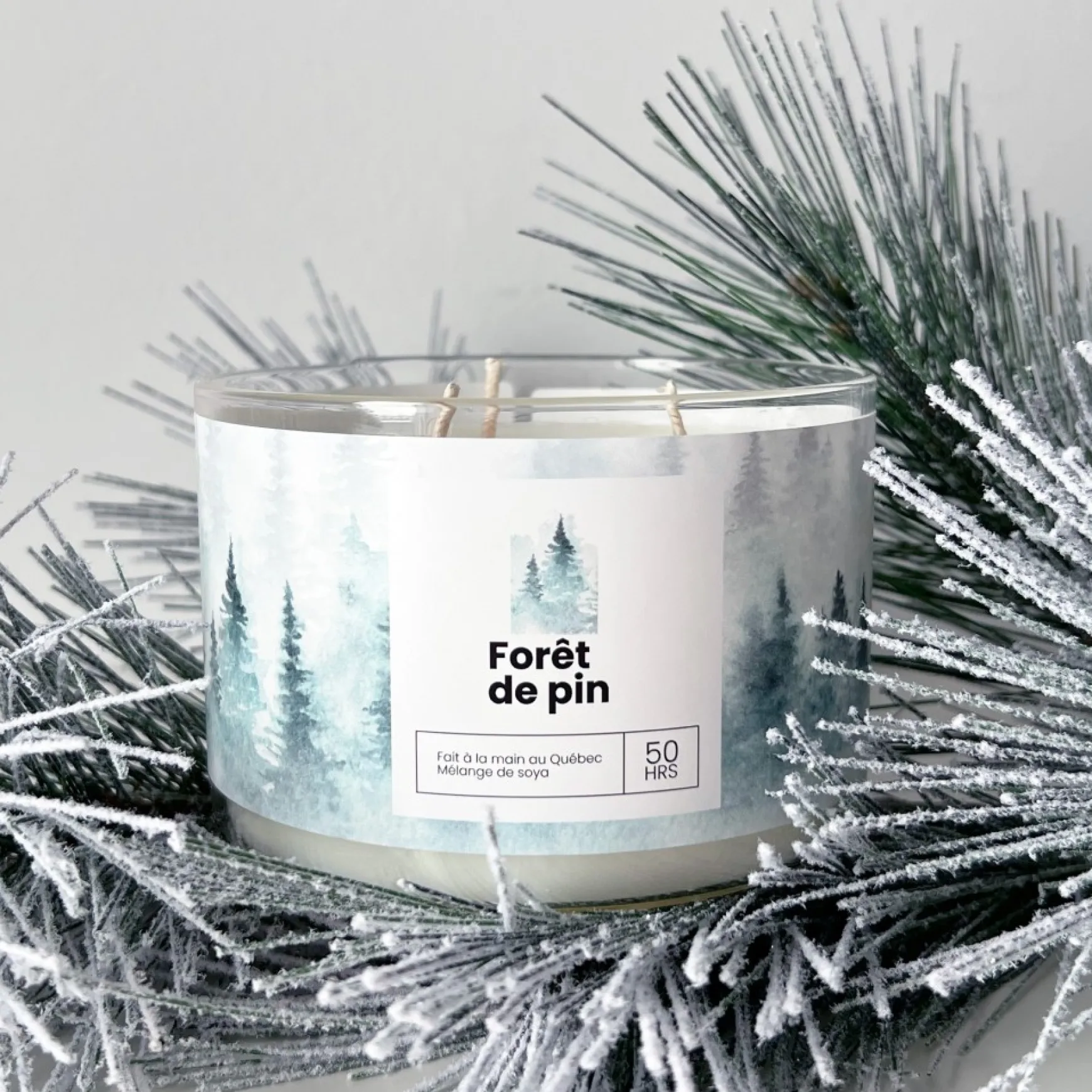 Scented Candles*Kozy x Three Wix & CO 3 Wick Candle - Pine Forest