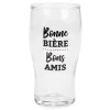 All For Beer*Attitudes Import 2 Beer Glass - Bonne Biere Bons Amis