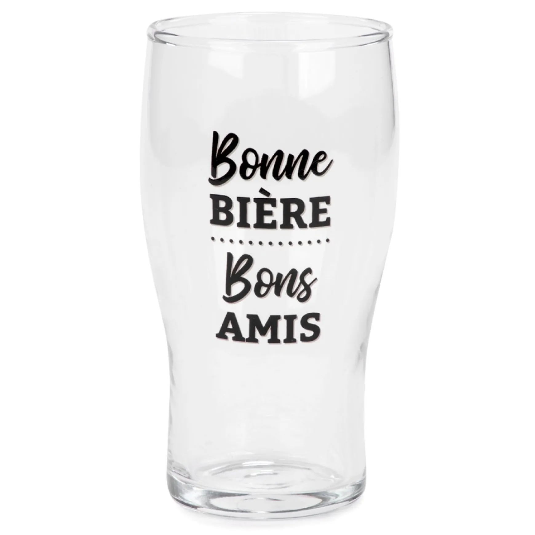 All For Beer*Attitudes Import 2 Beer Glass - Bonne Biere Bons Amis