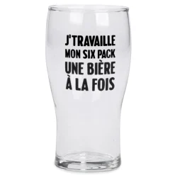 Products With Text*Attitudes Import 2 Beer Glass - Mon Six Pack