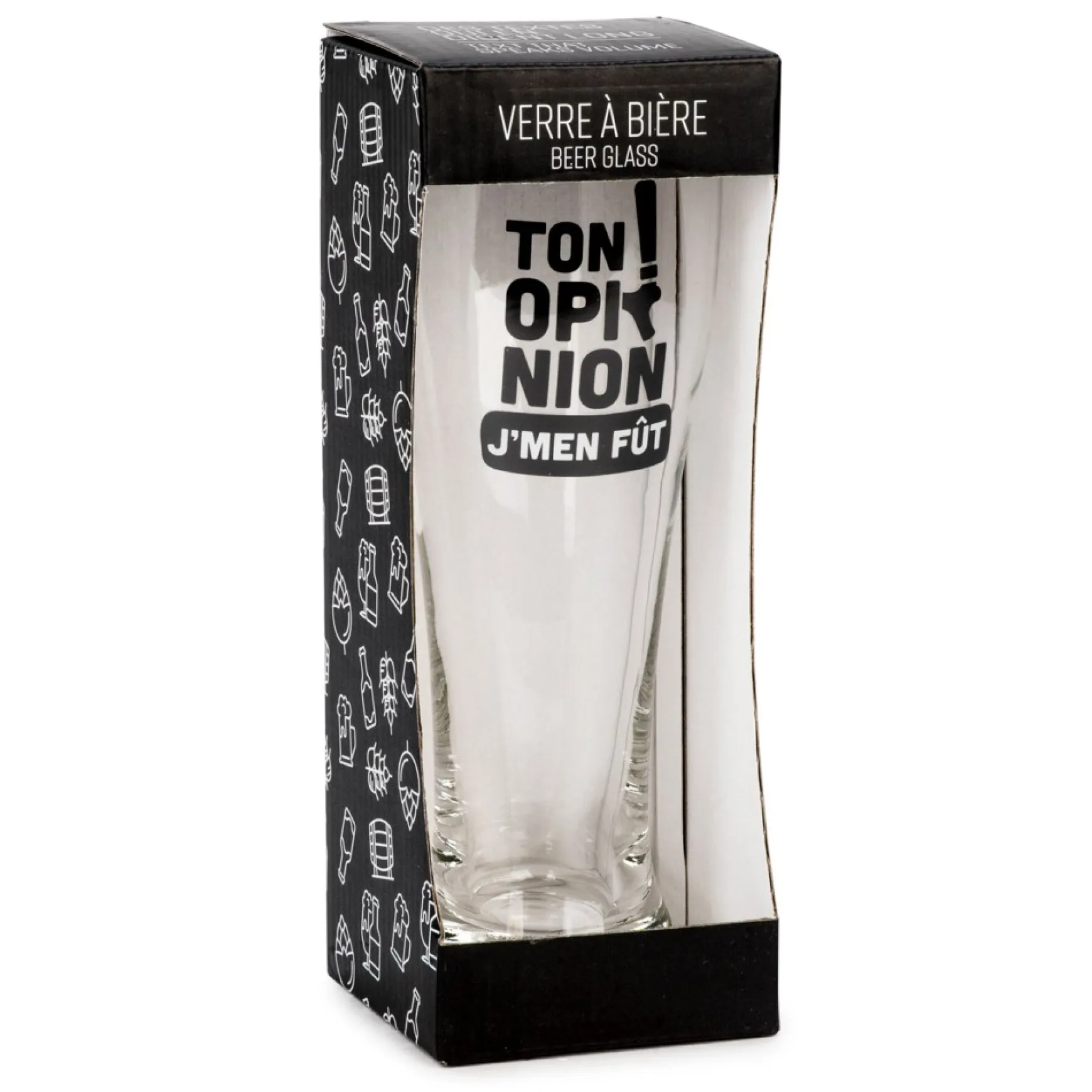 Products With Text*Attitudes Import 2 Beer Glass - Ton Opinion, J'M'En Fut