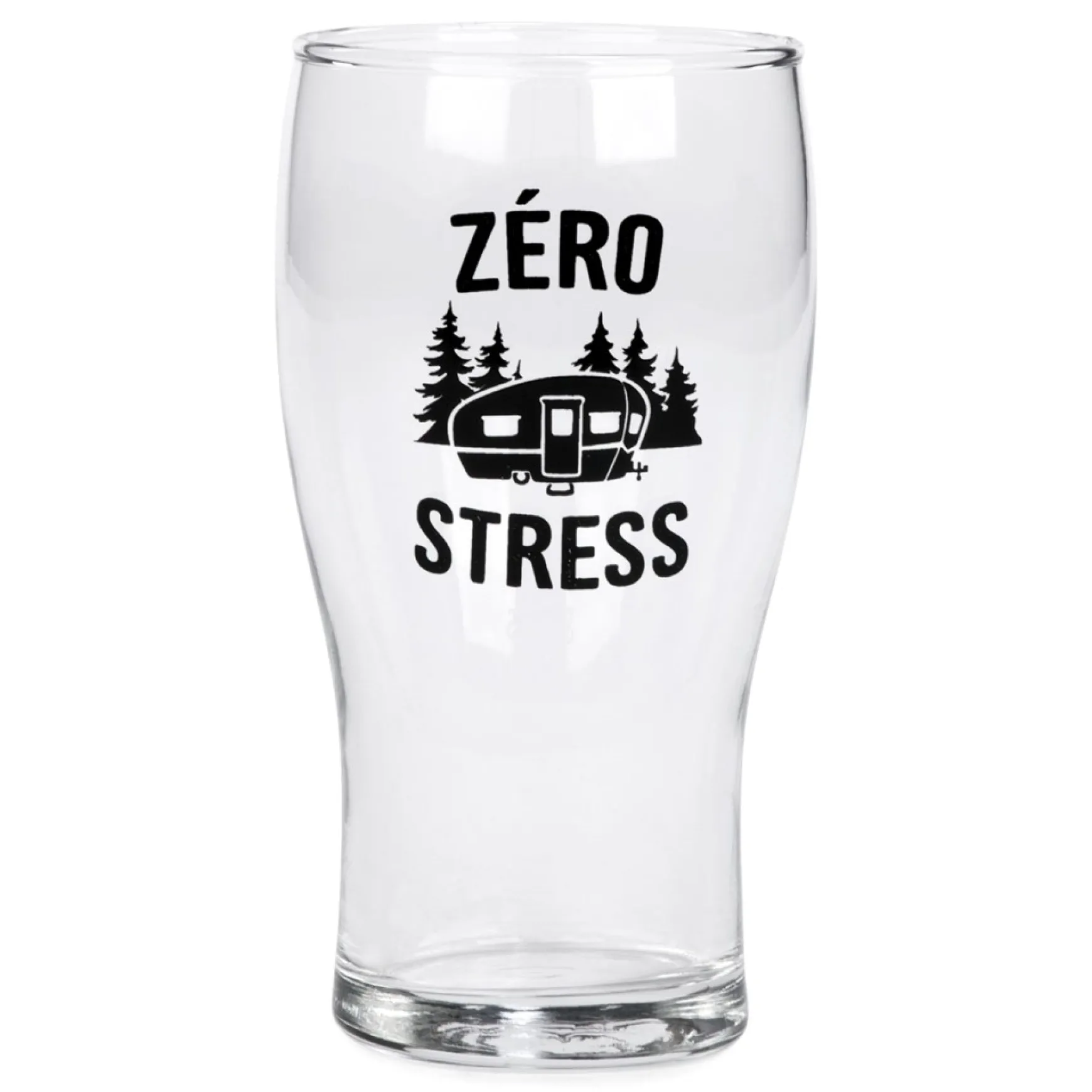 Products With Text*Attitudes Import 2 Beer Glass - Zero Stress