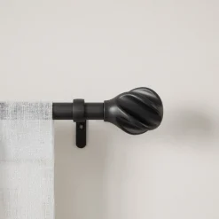Poles & Curtains*Umbra Black Curtain Rod - Helix