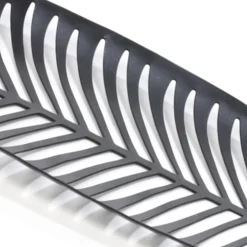 Plates, Trays & Containers*Attitudes Import Black Metal Deco Leaf