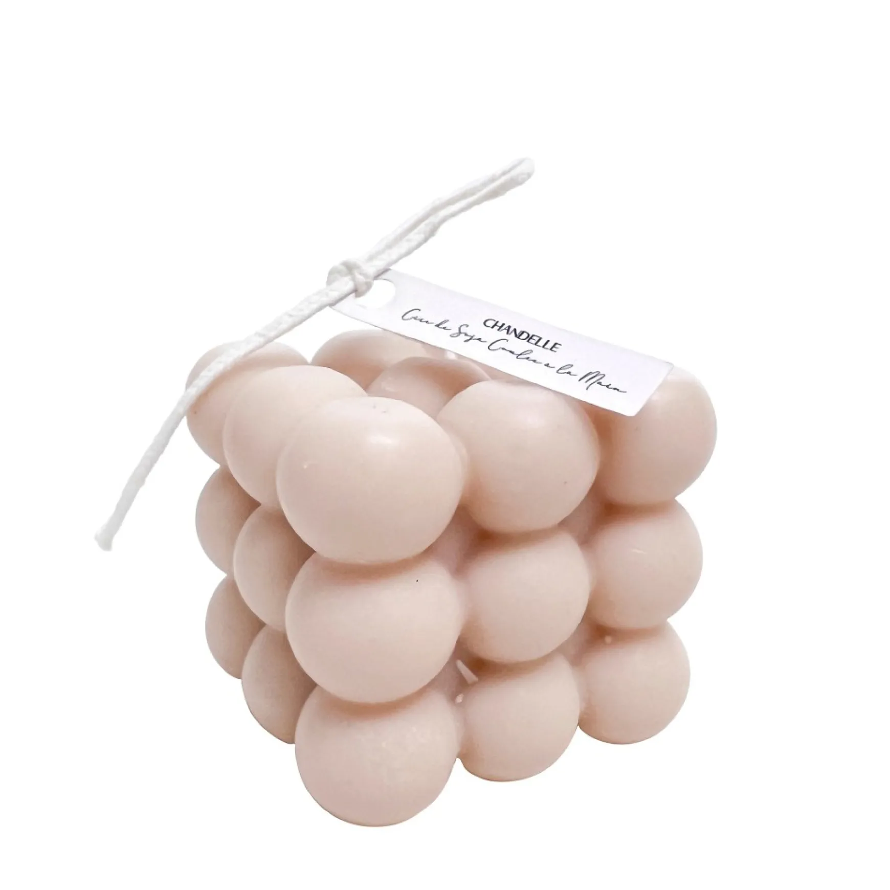 Decorative Candles*Nostalgia Import Bubble Candle - Beige
