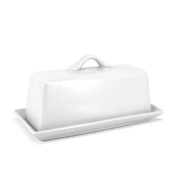 Dishware*Danesco Butter Dish - White Matte