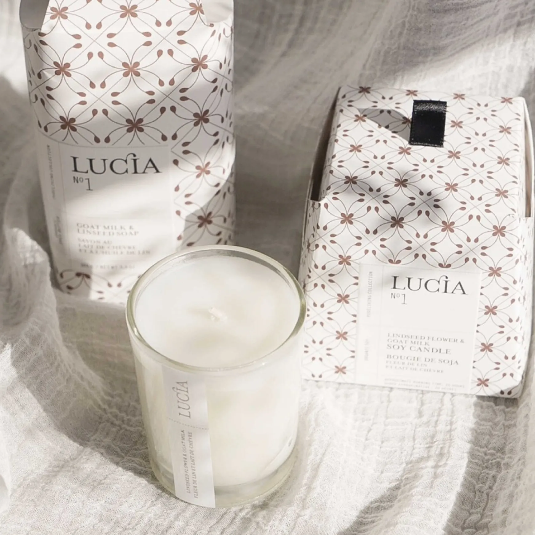 Scented Candles*Pure Living Candle 50H - Goat Milk And Linseed Oil