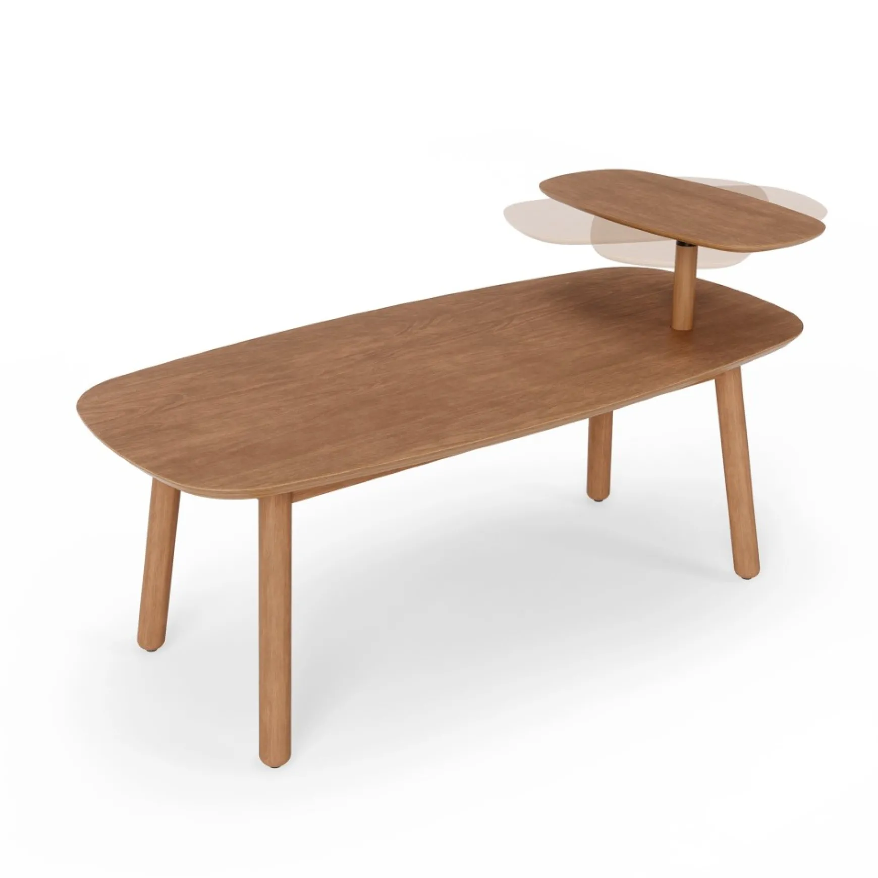 Tables*Umbra Coffee Table With Raised Shelf - Swivo