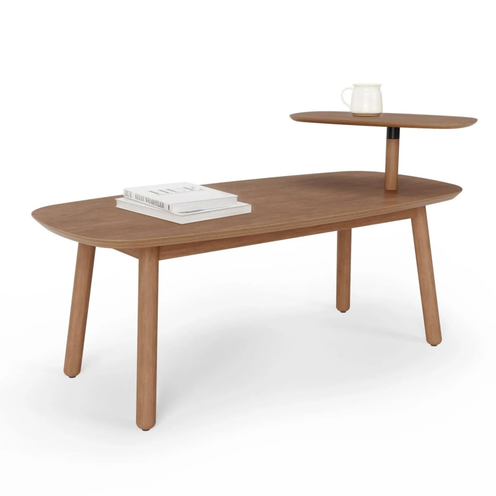 Tables*Umbra Coffee Table With Raised Shelf - Swivo