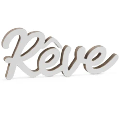 Decorative Objects*Attitudes Import Decorative "Reve" Word - White