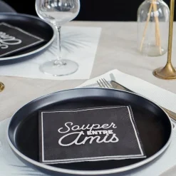 Dishware*Safdie & Co Dinnerware Set - Black And White