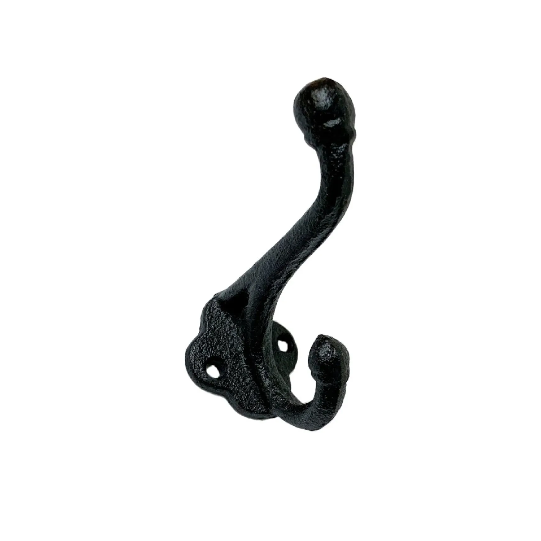 Handles & Hooks*Nostalgia Import Double Level Hook - Black