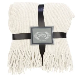 Throws*Attitudes Import Fringe Throw - Cream