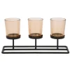 Candle Holders*Attitudes Import Glass Candle Holder - Triple