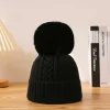 Scarves, Gloves & Hats*Pathz Knit Toque With Pompon - Black