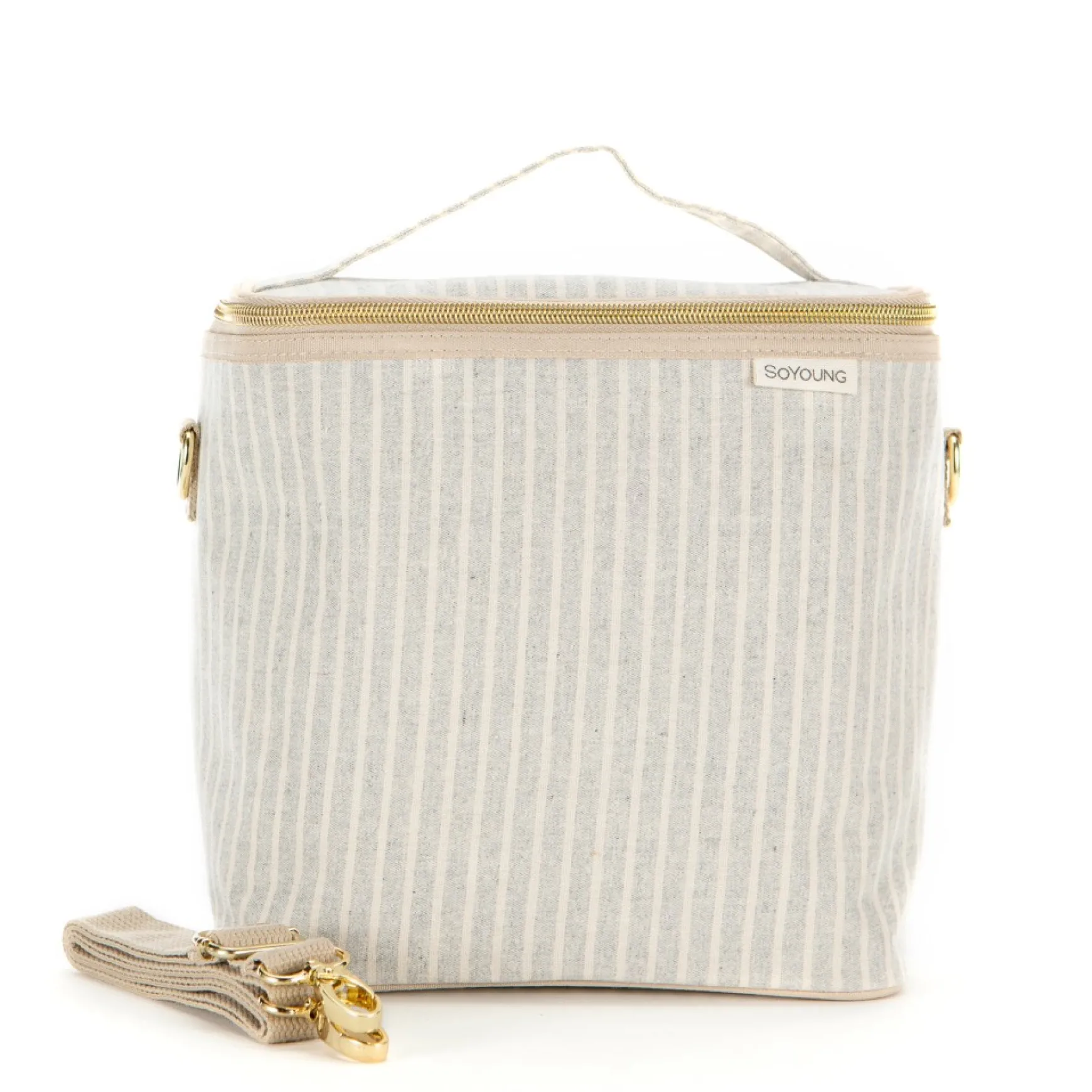 Lunches*So Young Lunch Box - Sand & Grey Striped