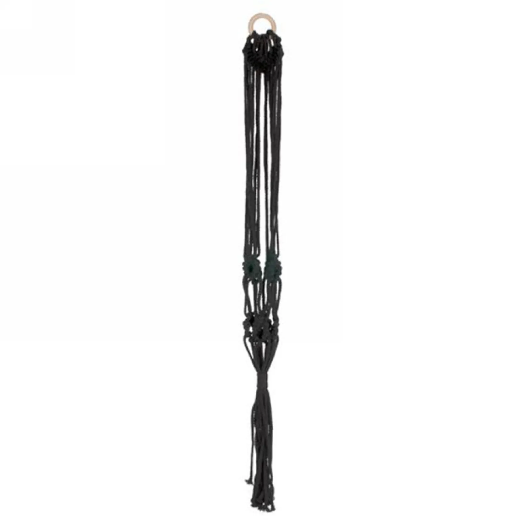 Planters*Attitudes Import Macrame For Hanging Planter - Black