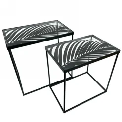 Tables*Attitudes Import 2 Metal Table - Leaf