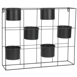 Planters*Attitudes Import 2 Metal Wall Rack With 6 Pots