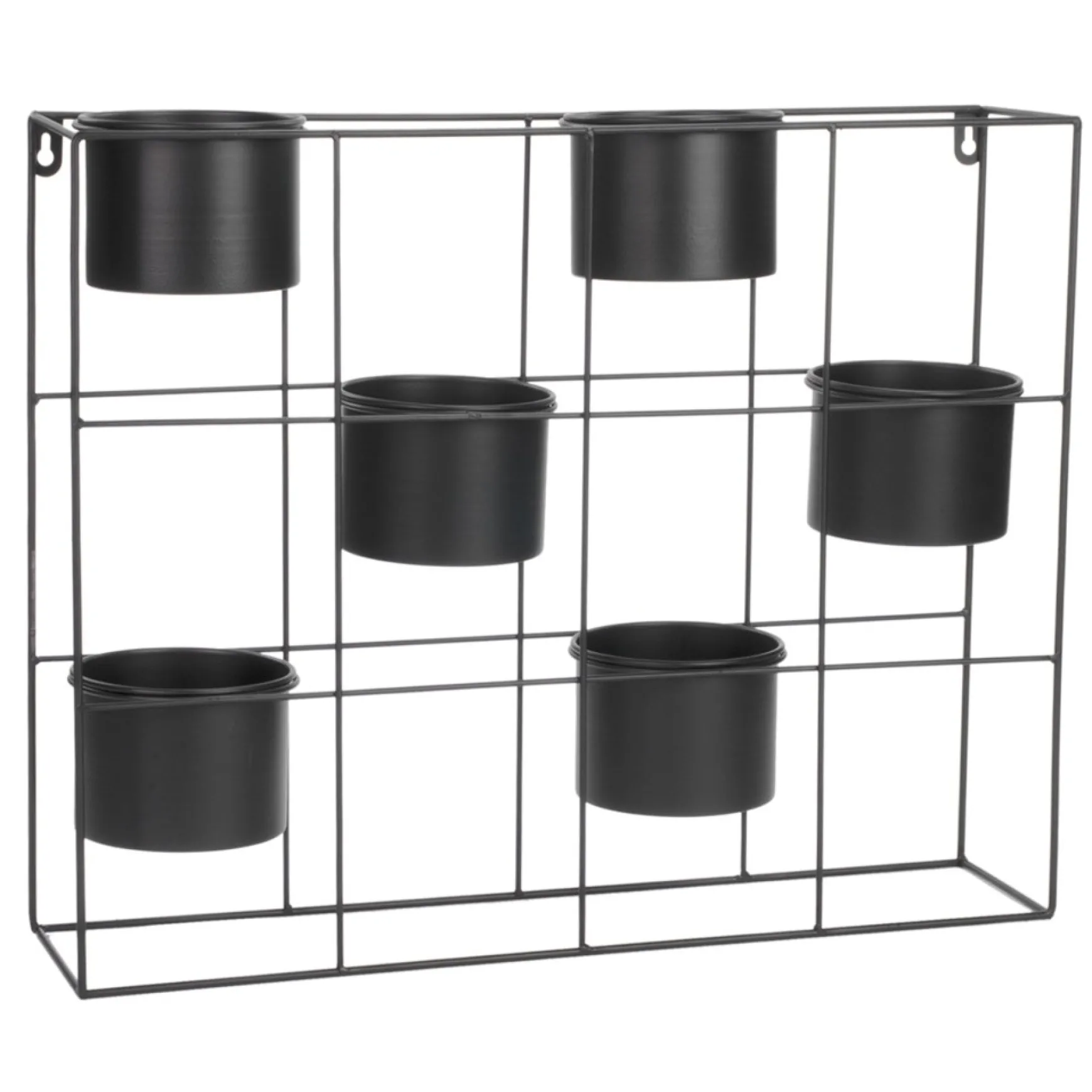 Planters*Attitudes Import 2 Metal Wall Rack With 6 Pots