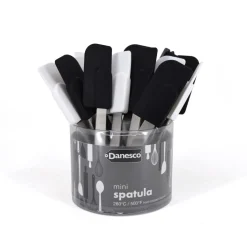 Preparation & Cooking*Danesco Mini Silicone Spatula - Black & White