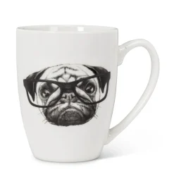 Mugs*Abbott Mug - Pug With Glasses