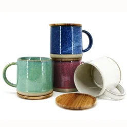 Mugs*Danesco Mug With Lid - White