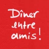 Tablecloths, Placemats & Napkins*Attitudes Import 2 Napkins - Diner Entre Amis