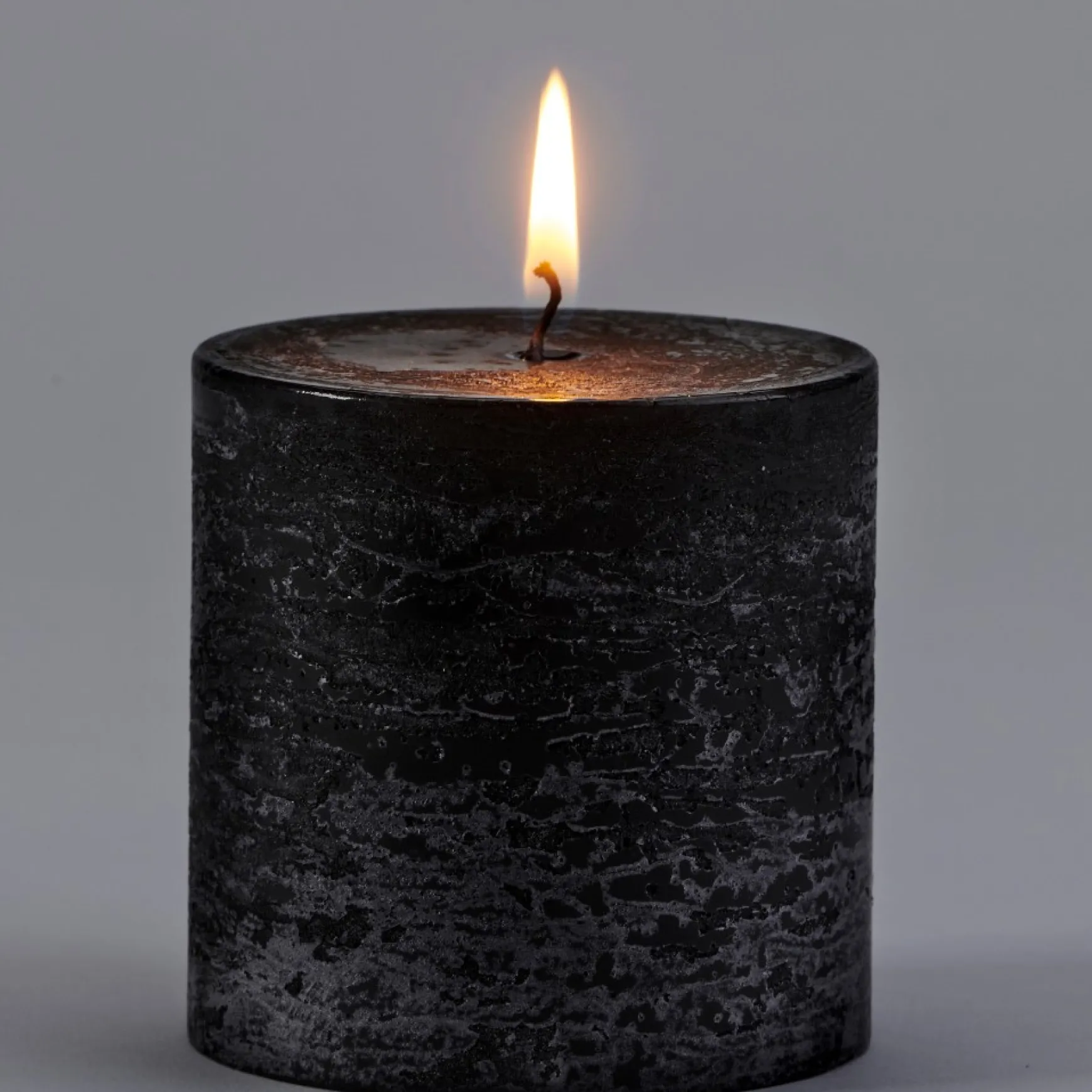 Decorative Candles*Gift Craft Pillar 3X3 - Black