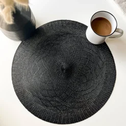 Tablecloths, Placemats & Napkins*Nostalgia Import Polyester Placemat - Black
