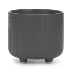 Vases & Pots*Attitudes Import Rainbow Pot On Stand - Grey