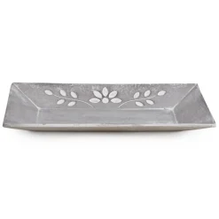 Plates, Trays & Containers*Attitudes Import Rectangular Tray With Foliage Patterns