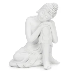 Decorative Objects*Attitudes Import Resting Buddha - White