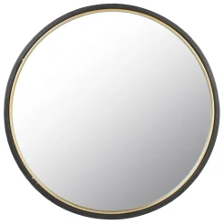 Mirrors*Attitudes Import Round Black & Gold Mirror