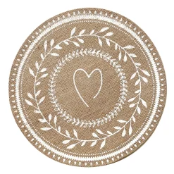 Tablecloths, Placemats & Napkins*Nostalgia Import Round Patterned Placemat - Heart