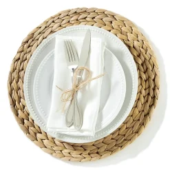 Tablecloths, Placemats & Napkins*Gift Craft Round Placemat - Caraway Braided