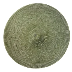 Tablecloths, Placemats & Napkins*Nostalgia Import Round Placemat - Green