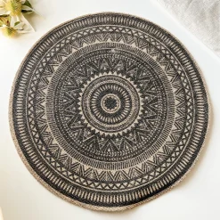 Tablecloths, Placemats & Napkins*Nostalgia Import Round Placemat - Mandala