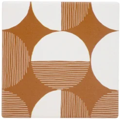 Serving Accessories*Attitudes Import Set Of 4 Geo Coasters - Ochre