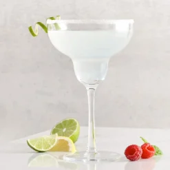 All For Spirits*Intercontinental Mercantile Set Of 2 Large Margarita Glasses With Stem Pattern