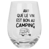 Products With Text*Attitudes Import Stemless Wine Glass - Camping