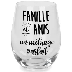 Products With Text*Attitudes Import Stemless Wine Glass - Famille Et Amis