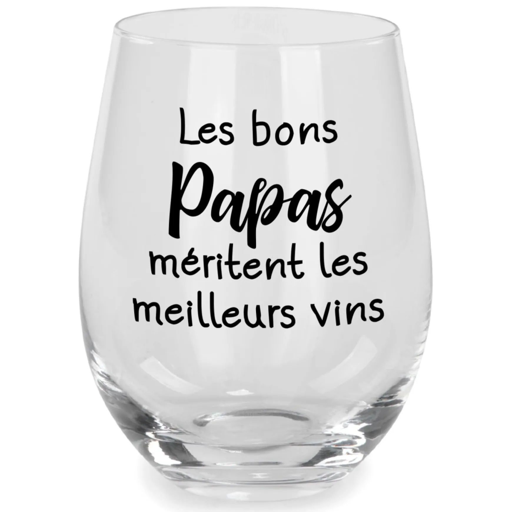 All For Wine*Attitudes Import Stemless Wine Glass - Les Bons Papas