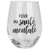 Products With Text*Attitudes Import Stemless Wine Glass - Sante Mentale