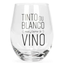 All For Wine*Attitudes Import 2 Stemless Wine Glass - Tinto Ou Blanco