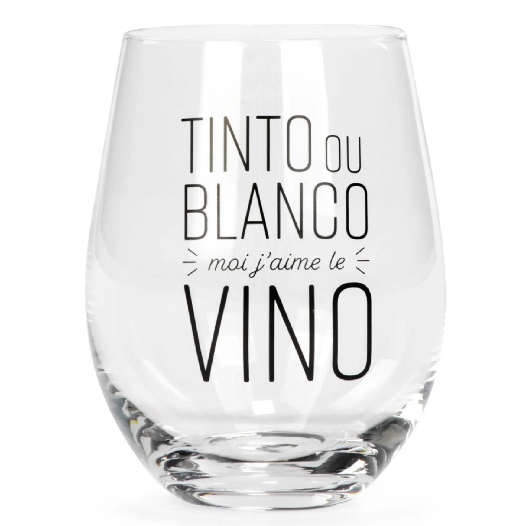 All For Wine*Attitudes Import 2 Stemless Wine Glass - Tinto Ou Blanco