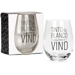 All For Wine*Attitudes Import 2 Stemless Wine Glass - Tinto Ou Blanco