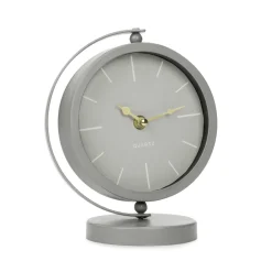 Decorative Objects*Attitudes Import 2 Table Clock - Grey