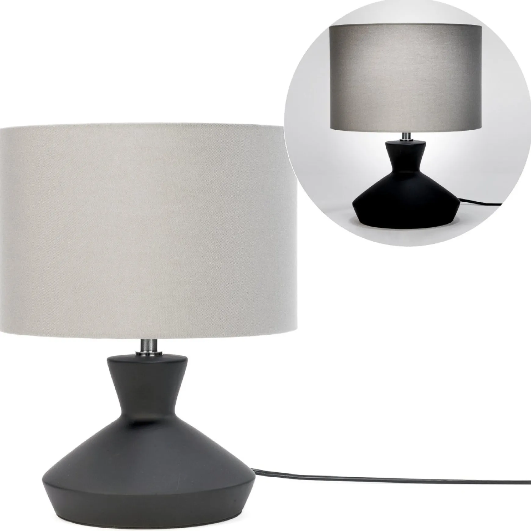 Luminaires*Attitudes Import 2 Table Lamp - Black