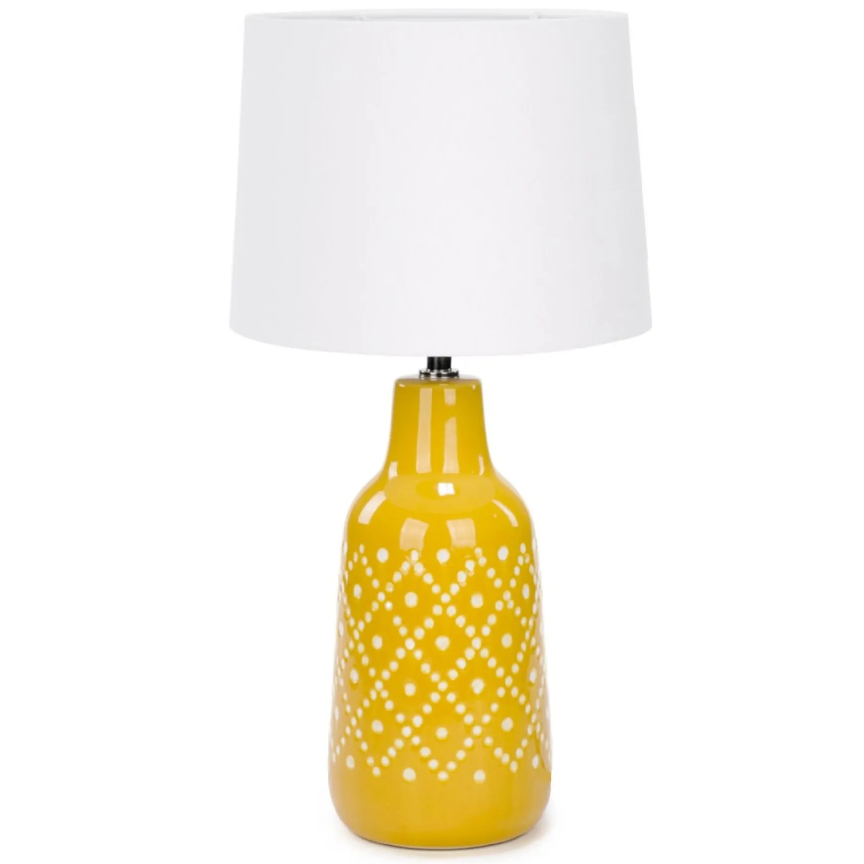 Luminaires*Attitudes Import 2 Table Lamp - Yellow Base And Geo Design